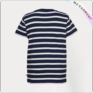 Boys Striped Bird Printed Tee